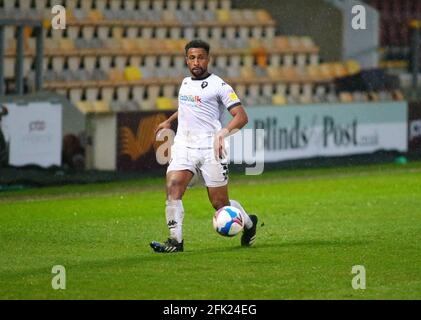 BRADFORD, REGNO UNITO. 27 APRILE Ibou Touray di Salford City durante la partita Sky Bet League 2 tra Bradford City e Salford City all'Utilita Energy Stadium, Bradford, martedì 27 aprile 2021. (Credit: Michael driver | MI News) Credit: MI News & Sport /Alamy Live News Foto Stock