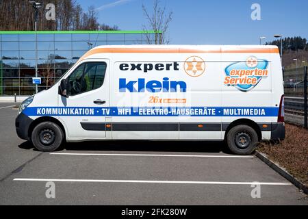 Furgone klein Opel Movano esperto Foto Stock