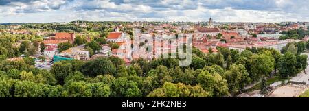 Skyline di Vilnius, Lituania Foto Stock