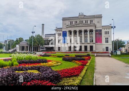 RIGA, LETTONIA - 18 AGOSTO 2016 Opera Nazionale lettone a riga Foto Stock