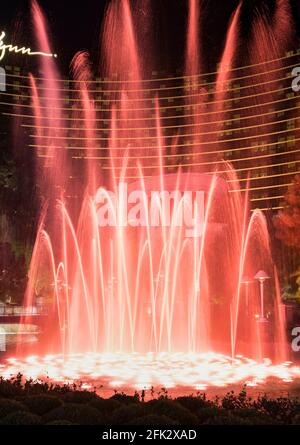 Wynn Dancing Fountain, Las Vegas, Nevada Foto Stock