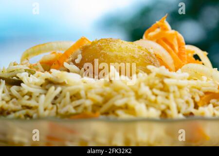 biryani vegetariani appena cucinati Foto Stock