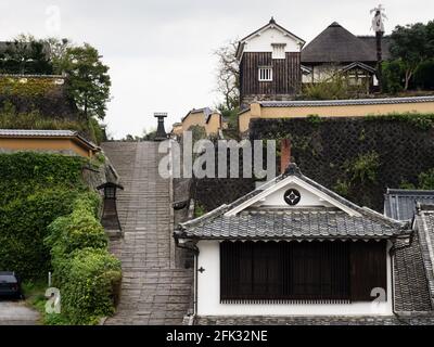 Kitsuki, Giappone - 31 ottobre 2016: Centro storico di Kitsuki, un antico castello giapponese Foto Stock