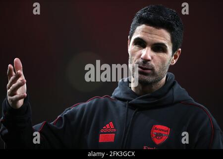 File photo datato 14-03-2021 dell'Arsenal manager Mikel Arteta.Picture date: Domenica 14 marzo 2021. Data di emissione: Mercoledì 28 aprile 2021. Foto Stock