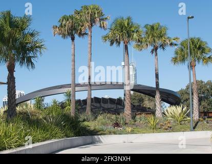 Palco all'aperto e area di intrattenimento a HOSA (sede delle Arti), Gold Coast City, Queensland, Australia. Aperto a novembre 2017 Foto Stock