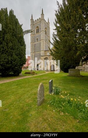 chiesa di santa maria dedham Foto Stock