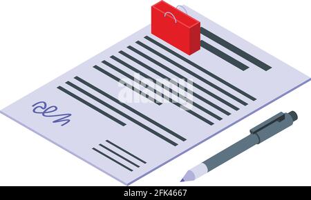 Icona documenti cronologia acquisti. Isometrica della cronologia degli acquisti documenti icona vettoriale per il web design isolato su sfondo bianco Illustrazione Vettoriale