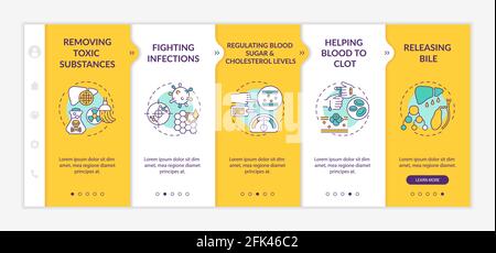 Modello vettore onboarding per scopi epatici Illustrazione Vettoriale