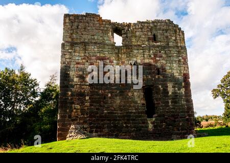 Regno Unito, Nord, Est, Inghilterra, Northumbria, Northumberland, Medieval, etal, Castello, Towerhouse, inglese, scozzese, storico, culturale, confine, W. Foto Stock