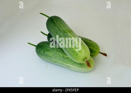 verdure fresche di cetriolo e retroccia bianca Foto Stock