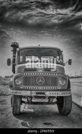 Mercedes-Benz vintage - HDR - vista frontale Foto Stock