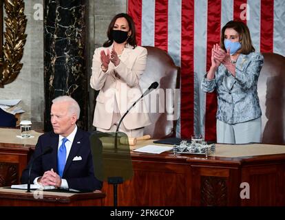 Washington, Stati Uniti d'America. 28 Apr 2021. Credit: Jim Watson/Pool via CNP | Usage worldwide Credit: dpa/Alamy Live News Foto Stock
