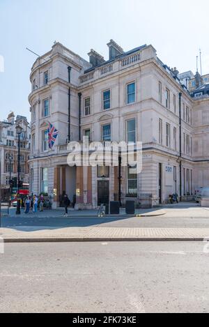 Esterno di Drummonds, una delle più antiche banche private della Gran Bretagna. Londra, Inghilterra, Regno Unito Foto Stock