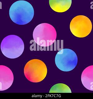 Campitura con cerchi di acquerello Illustrazione Vettoriale