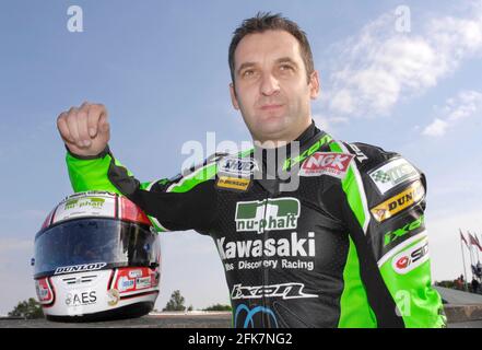 Il pilota di Superbike Michael Rutter nell'isola di Man per le gare TT 2007.01/06/07 immagine David Ashdown. Foto Stock