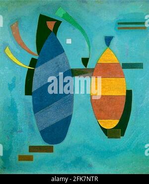 Opere d'arte di Kandinsky intitolate entrambi Striped. Foto Stock