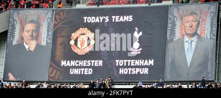 FINALE DI CARLING CUP. SPURS V MAN UTD A WEMBLEY. 1/3/2009. IMMAGINE DAVID ASHDOWN Foto Stock