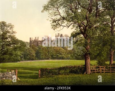 Wingfield Manor vicino Alfreton nel Derbyshire circa 1890-1900 Foto Stock