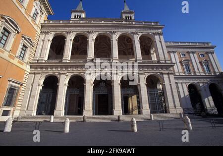 Facciata della Loggia delle costruzioni, Arcisella di San Giovanni in Laterano, Roma, Italia Foto Stock