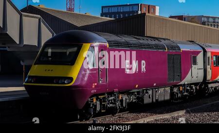 EMR Purple HST a Leicester. Foto Stock