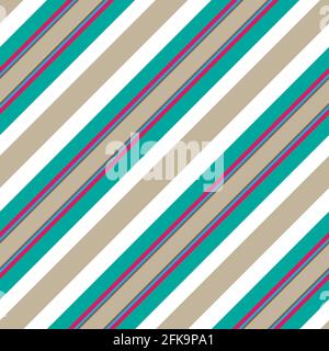 Sfondo colorato con motivo senza cuciture a righe diagonali adatto per i tessuti di moda, Illustrazione Vettoriale
