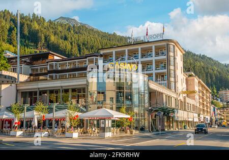 Casino Davos Platz in estate, Grigioni, Svizzera Foto Stock