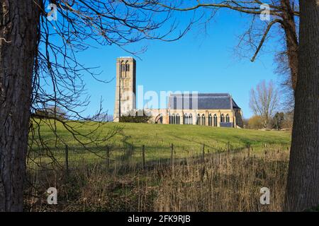 La Chiesa di nostra Signora dell'Assunzione (1210-1225) a Damme (Fiandre Occidentali), Belgio Foto Stock