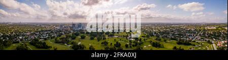 Panorama aereo Hollywood Lakes FL USA campo da golf paesaggio Foto Stock