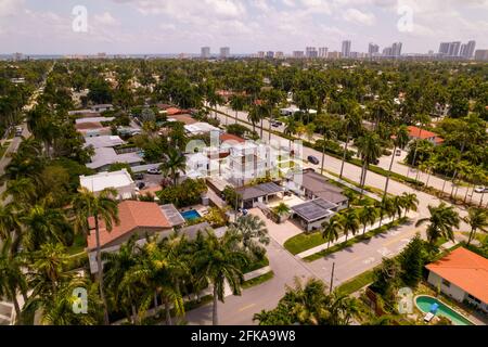 Foto aerea Hollywood FL abitazioni residenziali Foto Stock