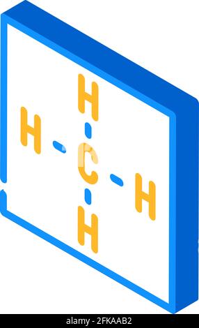 metano biogas chimico icona isometrica illustrazione vettoriale Illustrazione Vettoriale