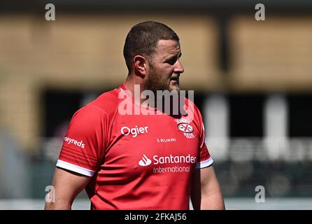 Ealing ovest. Regno Unito. 17 aprile 2021. Roy Godfrey (Jersey). Ealing Trailfinders / Jersey Reds. Greene King IPA Championship rugby. Bar del castello. Ealing ovest. Londra. Regno Unito. Foto Stock