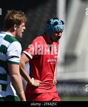 Ealing ovest. Regno Unito. 17 aprile 2021. James Scott (Jersey). Ealing Trailfinders / Jersey Reds. Greene King IPA Championship rugby. Bar del castello. Ealing ovest. Londra. Regno Unito. Foto Stock