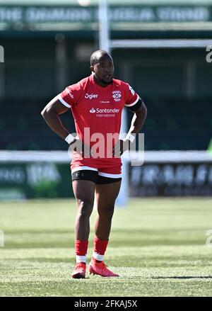Ealing ovest. Regno Unito. 17 aprile 2021. Lesley Klim (maglia). Ealing Trailfinders / Jersey Reds. Greene King IPA Championship rugby. Bar del castello. Ealing ovest. Londra. Regno Unito. Foto Stock