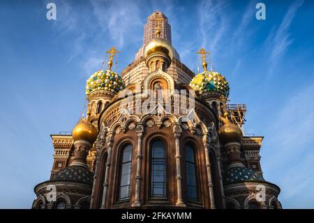 Chiesa del Salvatore sul sangue. Una ex chiesa ortodossa russa a San Pietroburgo Foto Stock
