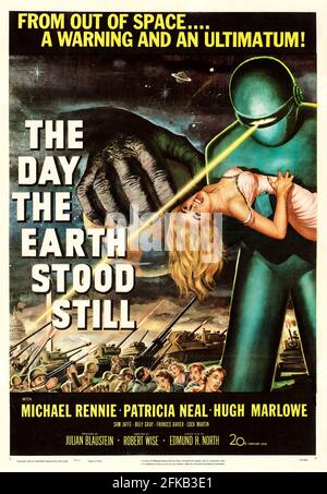 Il giorno della Terra si fermò (poster del film del 1951) Foto Stock