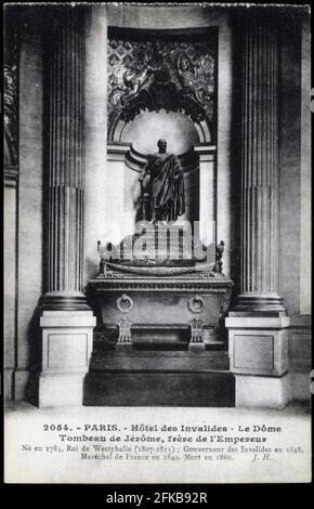 Tomba di Jérôme Bonaparte, fratello di Napoleone i, agli Invalides. La cupola. Parigi, Fondazione Napoléon Foto Stock