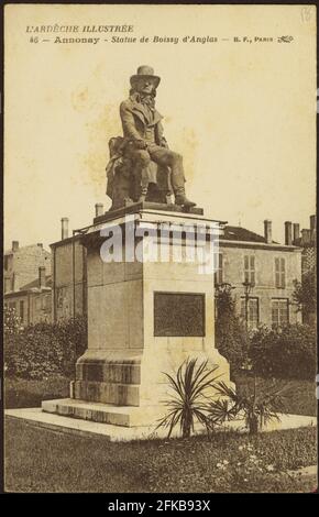 Statua del conte François-Antoine Boissy d'Anglas ad Annonay (Ardèche). Politico francese. Parigi, Fondazione Napoléon Foto Stock