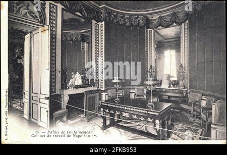 Palazzo di Fontainebleau: Studio di Napoleone I. Parigi, Fondazione Napoléon Foto Stock