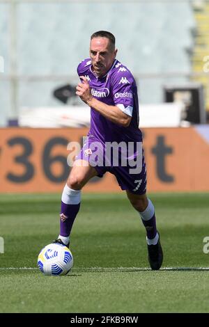 Firenze, Italia, 25 aprile 2021 Franck Ribery of AC Fiorentina at the Fiorentina vs Juventus Serie A League Credit:Roberto Ramaccia/Alamy Live News Foto Stock