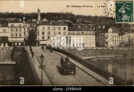 CHATEAU-THIERRY. Reparto francese: 02 - Aisne cartolina fine del 19 ° secolo - inizio del 20 ° secolo Foto Stock