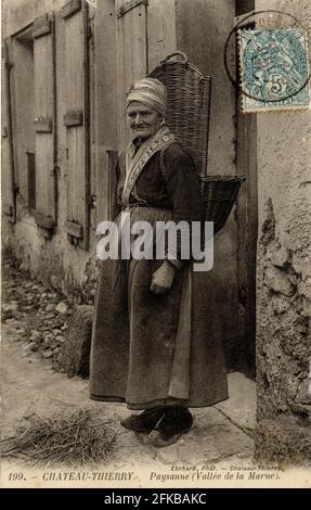 CHATEAU-THIERRY. Reparto francese: 02 - Aisne cartolina fine del 19 ° secolo - inizio del 20 ° secolo Foto Stock