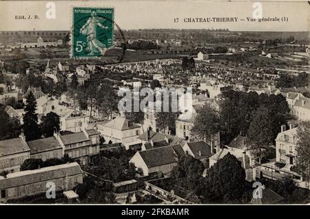 CHATEAU-THIERRY. Reparto francese: 02 - Aisne cartolina fine del 19 ° secolo - inizio del 20 ° secolo Foto Stock