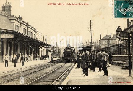 VERNON. Reparto francese: 27 - Eure cartolina fine del 19 ° secolo - inizio del 20 ° secolo Foto Stock