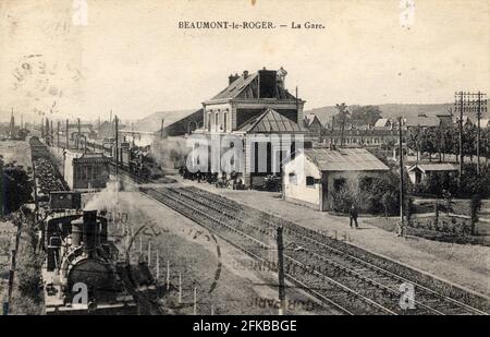 BEAUMONT-LE-ROGER. Reparto francese: 27 - Eure cartolina fine del 19 ° secolo - inizio del 20 ° secolo Foto Stock