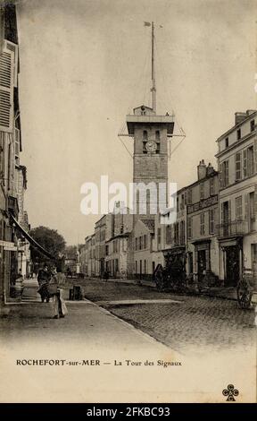 ROCHEFORT. Reparto francese: 17 - Charente-Maritime. Regione: Nouvelle-Aquitaine (ex Poitou-Charentes). Cartolina fine del 19 ° secolo - inizio del 20 ° secolo Foto Stock