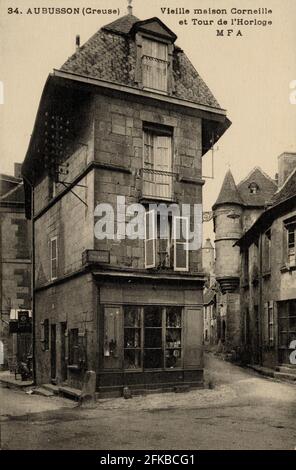 AUBUSSON. Reparto francese: 23 - Creuse. Regione: Nouvelle-Aquitaine (ex Limousin). Cartolina fine del 19 ° secolo - inizio del 20 ° secolo Foto Stock