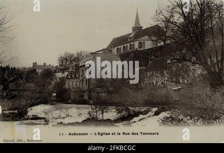 AUBUSSON. Reparto francese: 23 - Creuse. Regione: Nouvelle-Aquitaine (ex Limousin). Cartolina fine del 19 ° secolo - inizio del 20 ° secolo Foto Stock