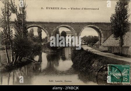 EVREUX. Reparto francese: 27- Eure. Regione: Normandia (ex alta Normandia). Cartolina fine del 19 ° secolo - inizio del 20 ° secolo Foto Stock