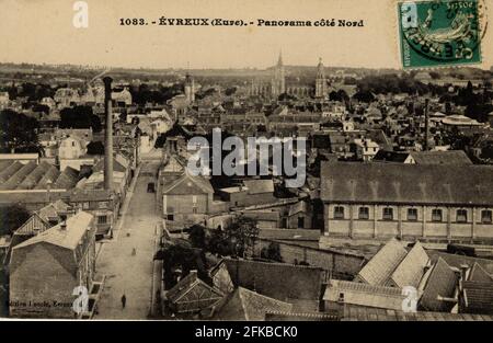 EVREUX. Reparto francese: 27- Eure. Regione: Normandia (ex alta Normandia). Cartolina fine del 19 ° secolo - inizio del 20 ° secolo Foto Stock