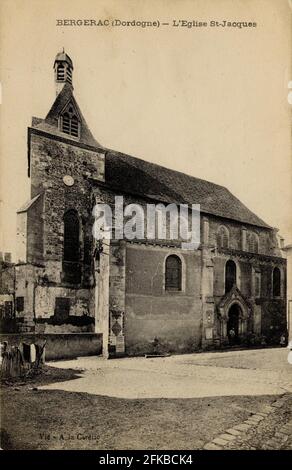 BERGERAC. Reparto francese: 24 - Dordogne. Regione: Nouvelle-Aquitaine (ex Aquitania). Cartolina fine del 19 ° secolo - inizio del 20 ° secolo Foto Stock